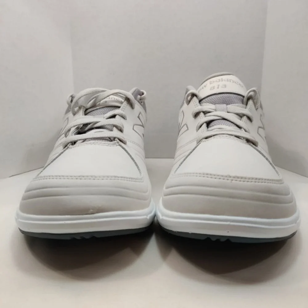 NEW BALANCE 813 White Leather Sneaker Women Sz‎ 12.5 Walking Shoes Comfy ROLLBAR